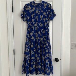 Lulu’s Midi Floral Blue Dress